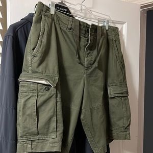 Mens Abercrombie Cargo Shorts military green size 36